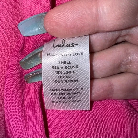 NWT LULU’S Perfect Day for Love Pink Cutout Tie-Front Mini Dress Size Medium - Picture 13 of 14